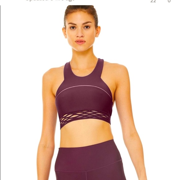 ALO Yoga Other - NWT Alo Sequence Bra in Black Plum